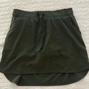 All in Motion Green A-Line Mini Skirt High-Low Casual